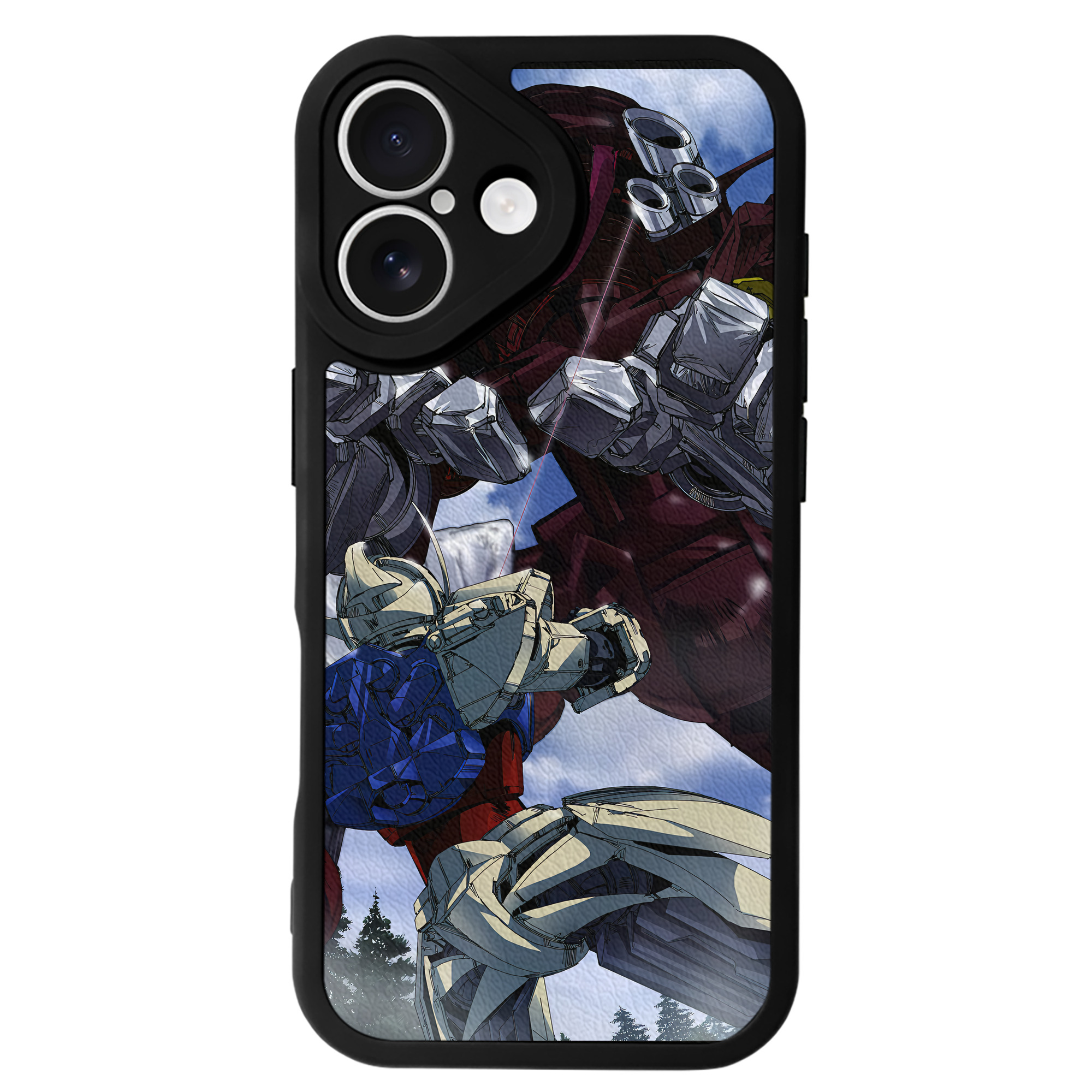 （画像用） 機動戦士ガンダム Mobile Suit Gundam 【iPhone 16シリーズ対応】シリコンスマホケース（レザー調） 材質：シリコン
